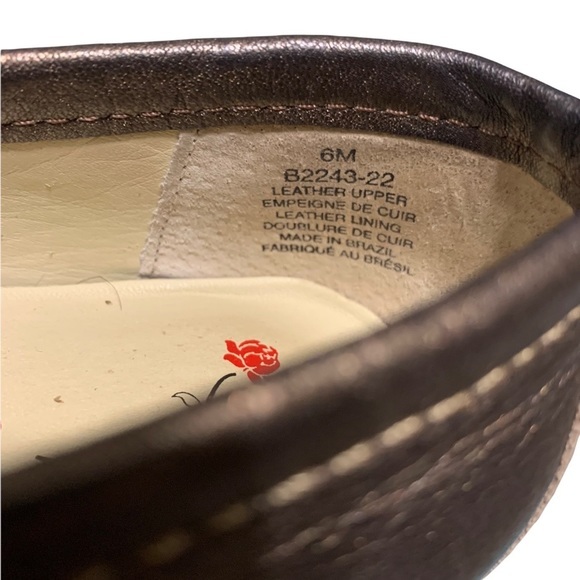 BLONDO Loafers Shoes Women's Bronze Leather Moccasin Driving Size 6 M - Picture 7 of 7